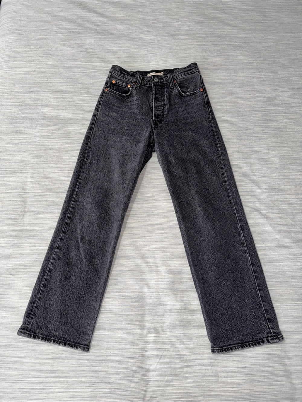 Levi's Premium Black Ribcage Straight Ankle Women's Jeans 26 x 27 short length